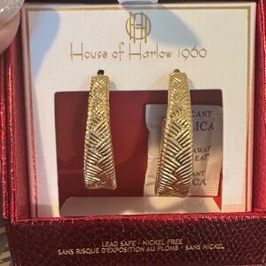 House of Harlow 1960 Textured Gold Earrings